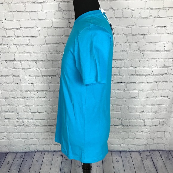 Adidas Blue Trefoil Crewneck T-Shirt | NEW | Men's Small - Picture 3 of 5